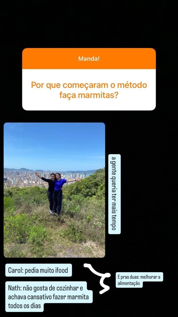 motivo de ter começado o faça marmitas
